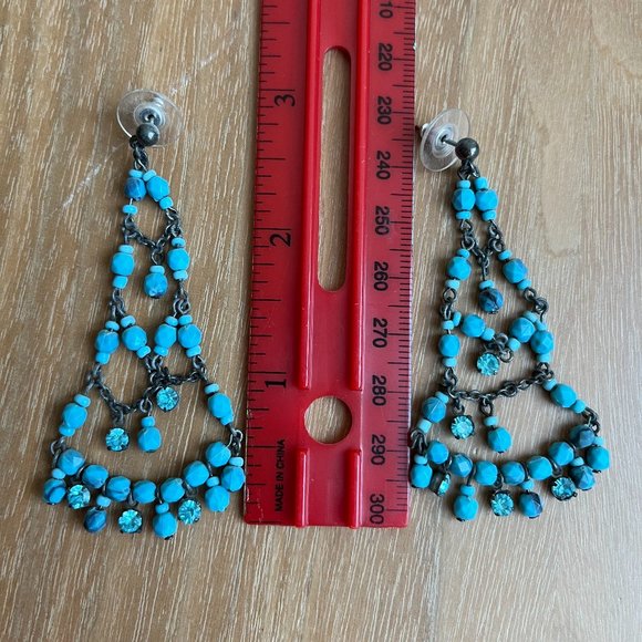 Turquoise Chandelier Earrings - Picture 2 of 2